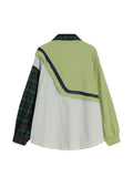 Women Harajuku Plaid Patchwork Hoodie Clothes 2023 Spring Long Sleeve Loose Kawaii Korean Vintage Asymmetry