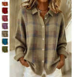 Imitation Sweater Cardigan Women In Autumn And Winter Wearing Loose Lazy Wind Soft Glutinous Anti-Knitwear Shirt