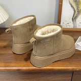 Thick-Bottomed Snow Boots Women's Winter 2025 Plus Thick Warm Cotton Shoes Women's Casual Sleeve Cotton