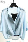 Two Piece Set Leopard Chiffon Shirts Summer Half Sleeve Loose V-Neck Women Casual Blouse Sexy Casual Striped Tops