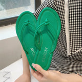 Summer New Large Women's Shoes Casual Water Drill Clip Low Heel Pedal Lightweight Slippers