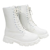Winter New Large-Size Front With Thick Bottom Chkles And Fashion Buckle Round Head Martin Boots