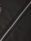 up hoodie with rhinestone cross