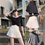 Zingj Pants Zip Button) Pleated Skirt JK Uniform Skirt Versatile Skirt Spring And Summer Short Skirt
