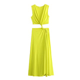 New Women's Fashion V-Neck Sexy Hollow Body-Body Ass Evening Dress
