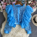 Zingj Lace Lace Long-Sleeved