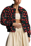 2024 Autumn / Winter New Women's Fashion Temperament Small Daisy Print Jacket Cotton Jacket-Outfit