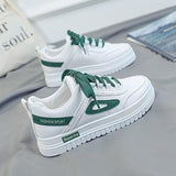 White Shoes Female Students Spring Korean Version Of The Sea Gas Shoes Children's Trendy Shoes 2025 New Small Casual Shoes