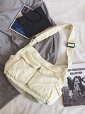 Large Canvas Satchel Bag- Outfit