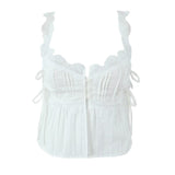 Repair Lace Spliced Sleeveless Sling Suit 2025 New