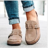 Summer New Sandals Coated Outside Wearing Belt Buckle Half-Tug Women's Large-Size Casual Slippers Women's