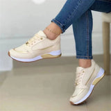 Women 2025 Spring And Autumn New Round Head Thick Bottom Low Help With Flat-Soled Casual Sports Shoes Large Women's