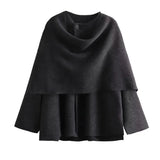 For - Women's Explosive Asymmetric Scarf Short Knitted