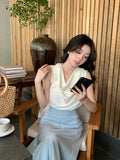 Price Does Not Return] Xixi 13 Lines Summer Sweater Chindless T-Shirt Top Lady
