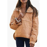 Autumn And Winter New Fashion Loose Long-Sleeved Hooded Cotton Jacket Warm