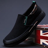 The Autumn Of 2025, The New Men's Shoes Korean Version Of The Trend Of Casual Men's Canvas Shoes Design Sense Low Help Flat-Bottomed Board