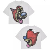 T-Shirt Hip-Hop Fun Cartoon Pattern Printing Oversized T-Shirt Original Gothic Cotton Short
