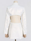 Zingj Casual Suit Autumn 2024 New Flower Splicing Long Sleeve Suit Jacket Nail Bead Micro La Straight