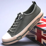 Men's Shoes Men's Casual Leather Shoes Trend Wide Version Of Leather Shoes Lazy One Foot Loose Tight Leather Shoes