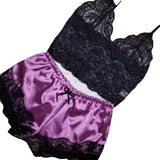 Hot Selling Lace Pajamas Two-Piece Lace Sling Perspective V-Neck Pajamas