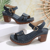 Retro Casual Roman Style Round-Headed Women's Shoes New Hollow Breathable Flat Buckle