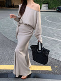 Xixi 2025 Spring New Temperament Chiffon Shirt + High-Waist A-Word Half-Body Dress Two-Piece Suit Woman