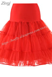 Skirts Womens Fashion High Waist Pleated Tutu Retro Vintage Petticoat Crinoline Underskirt Faldas