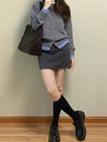 Version Of Gray Soft Knitted Knitted Women's Spring And Autumn High-End Temperament Thin Casual Fast-Button Open-Shirt