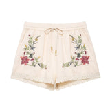 Women's Explosive Knitted Embroidered Small Color Daisy Sling + Shorts