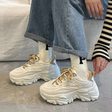 Dad Shoes Women's Small White Shoes 2025 Spring And Summer New Thick-Soled High-Fashion Women's Shoes Net Red Trend Casual