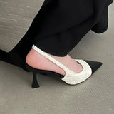Fragrant French Sharp High-Heeled Women 2025 Summer New Color Wear Temperament Fashion Bag Head