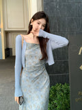 Xixi 2025 Spring New Korean Version Of Temperament Long-Sleeved Knitted Cardigan Women Sunscreen Shawl Women