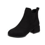 Boots Women's New Round Head Velvet Face Thick And Short Boots For 2025 Autumn And Winter Martin Boots Chelsea