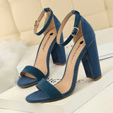 Sexy High Heels New Women Pumps Comfort Women Shoes Block Heels Ladies Shoes Buckle Women Heels Female Shoes Women
