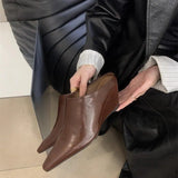 And Bao Head Half Slippers Women Wear 2025 Spring And Summer Small Square Lazy High And Muller Slippers