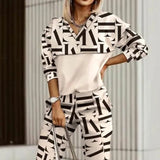 New Spring Suit Casual Women's Sports Long-Sleeved Printing Fashion