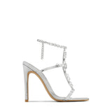 New Heavy Industry Gold Diamond Gemstones And Water Drills And Exposed Sandals Women's Summer High