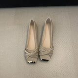 Single Shoes Women 2025 New Spring And Summer Small Fragrant Soft Leather Soft-Soled Commuting Women's Shoes Square Head Gentle Mary Jane