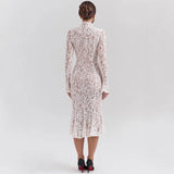Women's New Long-Sleeved High-Collared Body Temperament Lady Dress