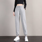 Zingj Pants Korean Version Loose Thin Students Tied Everything Ins Trend Casual Pants Autumn Women's Pants-Outfit