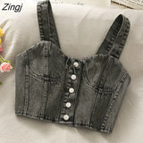Camisole Women Sexy Mujer Top Party Club Summer Korean Style College Harajuku All-match Simple Backless Camis Chic