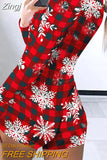 Christmas Romper Women Xmas Print Long Sleeve Sleepwear Pajamas Bodysuit Playsuit Romper Nightwear Adults