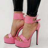 The Sky High Size Code 47 Water Table Buckle High Heel Nightclub Fashion Women's Sandals