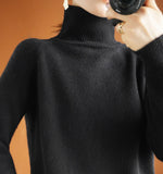 Zingj Winter New Half High Collar Sweater Female Inside Build Not Cashmere Long Sleeve Thick Knit Bottom Shirt Loose Jacket-Outfit