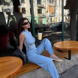 New Sexy Knitted Vest Trousers Fashion Suit
