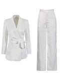 Light Luxury Two Sets Of 2025 Autumn New High-End Temperament Waist Solid Suit Women's