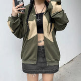 Zingj And Winter New Add Velvet And Thick Hoodie Men And Women Star Zipper Hat Cardigan