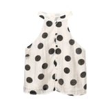 New Wave Point Hanging Neck Blouse 1608052 Folding Shorts