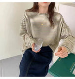 Zingj Undershirt With The 2024 Fall Women's Thin Loose New Round Collar Long-Sleeve