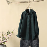 Women's Lint-Tuff Long-Sleeved Shirt Women's Cotton Comfortable Solid Shirt Women's Clothing In Autumn